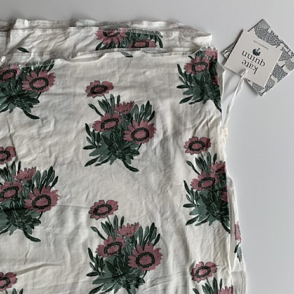 Kate Quinn Pink Calendula Bamboo Baby Swaddle